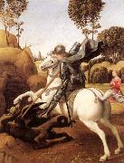 Aragon jose Rafael St. Goran and the Dragon France oil painting artist